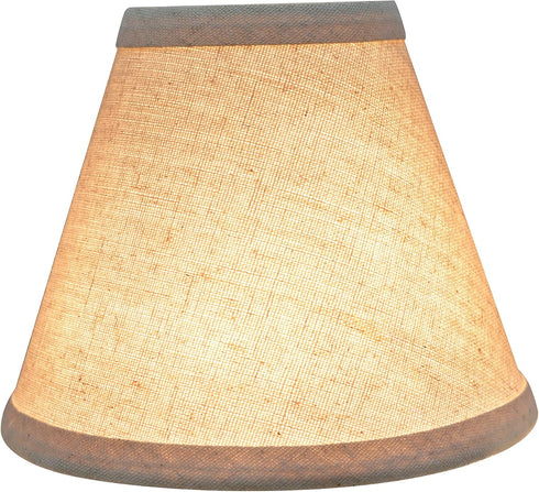 Aspen Creative 32101-2A, 3" 5" 4" Set 2 Hardback Empire Clip-On Chandelier Lamp Shade, Off-White, Top x Bottom x Slant