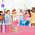 Kosiz 100 Pieces Plastic Beadable Pens - Black Ink Ballpoint Pens with 100 Refills for DIY Gifts for Kids and Students