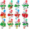 Cholemy 36 Sets Christmas Notepad Holiday Ballpoint Pens with Ribbon, Winter Holiday Theme Sticky Note Set