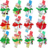 Cholemy 36 Sets Christmas Notepad Holiday Ballpoint Pens with Ribbon, Winter Holiday Theme Sticky Note Set