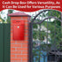 Metal Donation Box with Lock Slot, 10.2 x 5.7 x 3'' Collection Box for Charity, Suggestion Box, Money Lock Box for Home