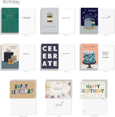Box(60-Count) American Greetings All Occasion Deluxe Card Assortment with Envelopes and Storage