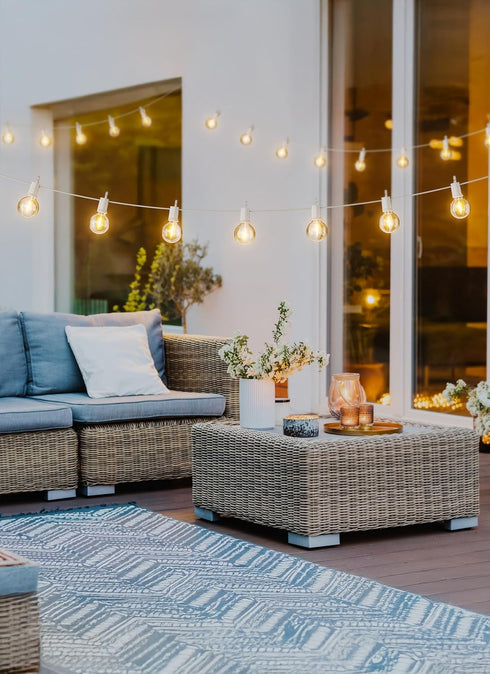 29 G40 Bulbs, Commercial Brightown Feet LED Outdoor String Lights with Shatterproof Edison Connectable and Weatherproof