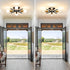 4 19" Hallway(E26) Light Sputnik Light Fixture Black Gold Flush Mount Lights Industrial Ceiling Light Modern Farmhouse