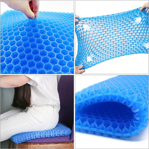 HST Gel Seat Cushion, Egg Seat Cushion with Non-Slip Cover,Ventilation Breathable Honeycomb for Pressure Relief