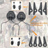 ARC Rail Adapters Accessories for Walker Electronic EarMuffs, 1 Pair Black Mounting Adapter