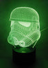 Stormtrooper 3D Night Light, LED Illusion Lamp with 7 Color Changing Lights, Acrylic Flat Base & USB Charger for Home