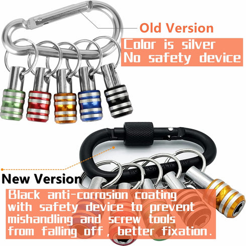 Bit Holder Keychain - 1/4 inch Hex Shank Screwdriver Bits Holder Extension Bar (5PCS)
