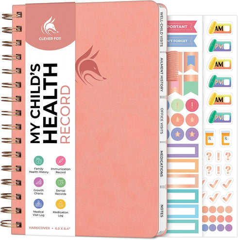 Clever Fox My Child's Health Record Keeper Child & Baby Medical Records