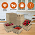 FMOACEN 50 4.3x4.3x2.8inch Pcs Natural Pulp Fiber Berry Basket, Molded Berry Basket Produce Vented Container
