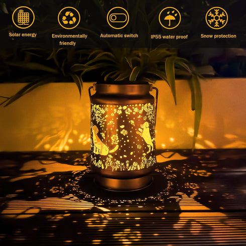 Dog Solar Lanterns Outdoor Waterproof, Dog Gifts for Women Mom Grandma, Hanging Solar Lights for Yard, Patio, Lawn