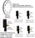Youngtown 12888 Movement for Clock Repair, 16mm Shaft Length, 8mm Thread Length