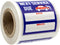 Oil Change Service Reminder Stickers, 100 Blue Red White Removable Labels, 2" x 2" Square