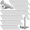 Blulu 100Pcs 1/4"-20 Hurricane Shutter Bolts, Sidewalk Screws Bolts Truss Head Shutter Screws