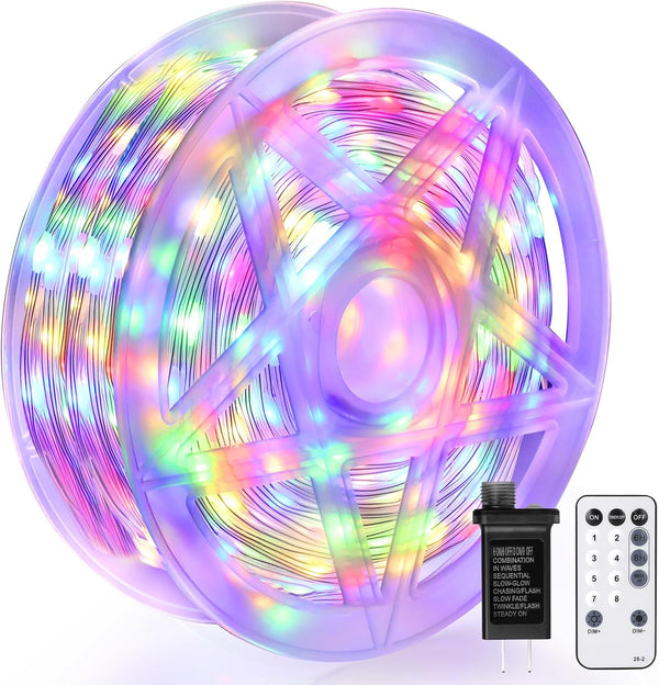 OGORI 328FT 1200LED Fairy Lights Outdoor, Multicolor Fairy String Lights 8 Modes