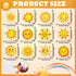 gisgfim 60 Pcs Sunshine Decorations, Sun Cutouts, 12 Designs for Summer Bulletin Board Decoration and Sunshine Party