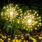 Anordsem Solar Garden Lights Outdoor: Bendable Copper Wire with 120 LED Firework