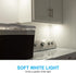 Closet, 55219 GE Round Mini Touch Light, Battery Operated, White, Push On/Off, Wireless, Emergency Lighting, Hurricane