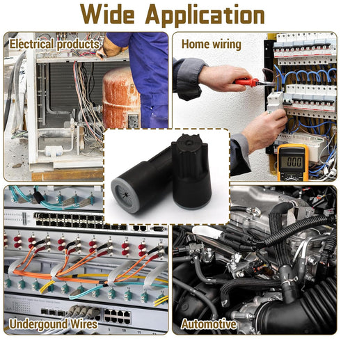 Uenhoy 40 22AWG-14AWG, Pcs Waterproof Wire Electrical Connectors Outdoor Sealant Twist Nut Caps Cable Terminal