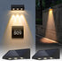 Solar Wall Lights Outdoor, 3 LED Lenses Fence Lights Solar Powered Outdoor
