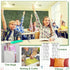 Bulletin Board Fabric 48'' x 107'', Class Fabric for Everyone is Welcome Classroom Background Decor, Crafts