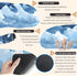 DCJJM 31.5x11.8 Desk Mat Blue and White Puffy Clouds Desk Pad Cute Gaming Mouse Pad XL Large Mousepad Anime Desk Matt
