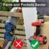 DrillCatcher Drill Holder for Tool Belt, Quick Response Low-Profile Clip for Up to 2" Belt, Compatible with Tools