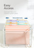 Plastic Hanging File Folders, 12 Pack, 2'' Fixed Width, Heavy Duty for Filing Cabinet, Pastel Colors
