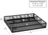 Mind Reader Metal Mesh Drawer Organizer, Set of 2, Utensil Organizer for Office, Kitchen, 15" L x 12" W x 2.25" H, Black