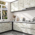Grey/Gold Marble Contact Paper for Desk Top, Waterproof Peel and Stick Wallpaper for Kitchen Cabinets 15.8x78.7 Inch