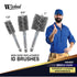 WICKED Professional ID Copper Tube Pipe Cleaner Replacement Brushes, 1/2" (6-Pack)