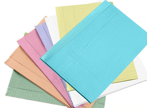 Safe-Dent 13" 18" 500 x White Disposable Paper Waterproof Dental Medical Tattoo Piercing Bibs/Lap Cloths ct.