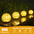 2-Pack ASOMST Garden Solar Lights Outdoor, Cracked Glass Ball Light Waterproof, Decorative Solar Globe Lights Warm