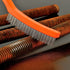 Set 5PCS, Wire Brush Nylon/Brass/Stainless Steel/Carbon Steel Bristles Wire Scratch Brush with Curved Rubber Handle