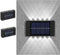 10 LED Solar Up Down Lights, 2 Pack Outdoor Waterproof Modern Nordic Sconce, Black Exterior Light Fixture