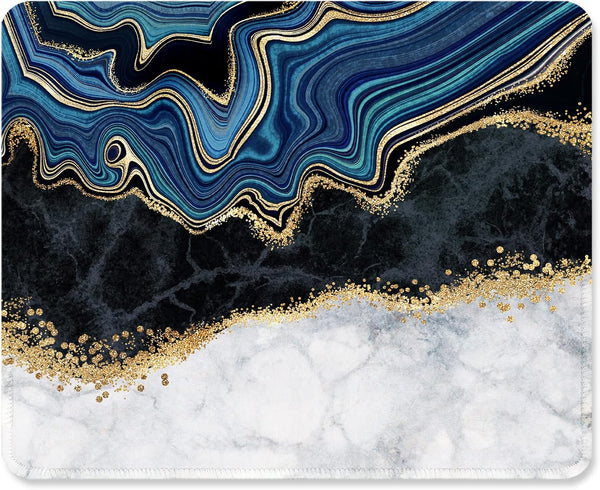 ITNRSIIET Abstract Art Marble Mouse Pad, 10.2×8.3×0.12 inches, Premium Textured, Waterproof, Non-Slip Rubber Base