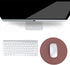 Round Mouse Pad, Non-Slip Mat with Premium Stitched Edge, Waterproof Thickened PVC Leather for Office/Home, 8.66" Dark