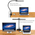 Drevet 2AC&1USB-C 3 3 LED Desk Lamp for Home Office, Eye-Caring Clip-On Desk Light with Flexible Gooseneck, Charging