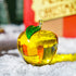 H&D Glaze Crystal Apple Paperweight Craft Decoration, Yellow