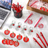 Sinload 24 Sets Thank You Gifts for Teacher Apple Ballpoint Pens Keychain Apple Card Teacher Appreciation Gifts