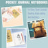 JOYO 24 Pack Kraft Unlined Notebook Journal, Pocket Notebook with 6 Designs (80 pages, 4” x 5.7”)