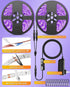 IP65 40ft/12M 720 12V 385-400nm, Waterproof LED Black Light Strip Kit LEDs, Flexible Blacklight Fixtures, Black Light