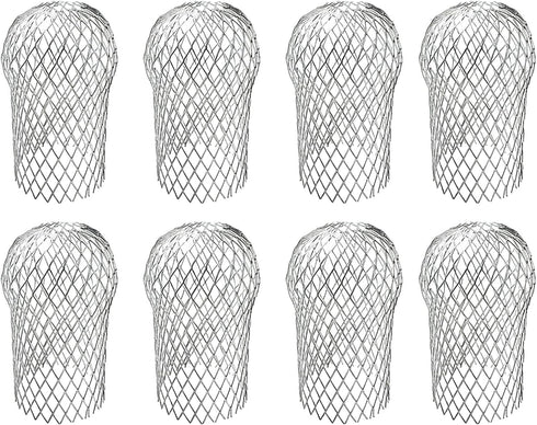 8 Pack Gutter Guards, Expand Aluminum Gutter Strainer Filter, Downspout Protectors, Stops Blockage Leaves Debris