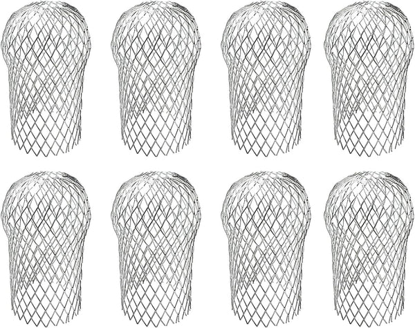 8 Pack Gutter Guards, Expand Aluminum Gutter Strainer Filter, Downspout Protectors, Stops Blockage Leaves Debris