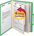 Smead Classification File Folder, 2 Dividers, 2" Expansion, Green, Letter Size, 10 per Box (14002)