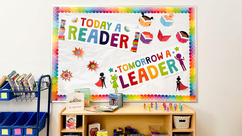 Sproutbrite Classroom Decorations - Reading Banner and Poster for Teachers, Bulletin Board Wall Decor