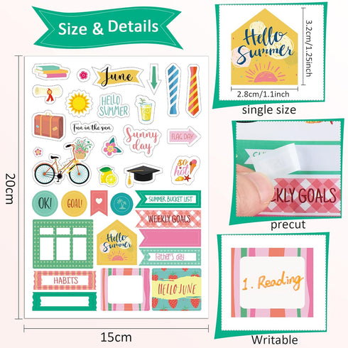 Teling 24 Sheets Winter Aesthetic Holiday Stickers for Scrapbook, Calendar, Planning, Monthly Seasonal Accessories
