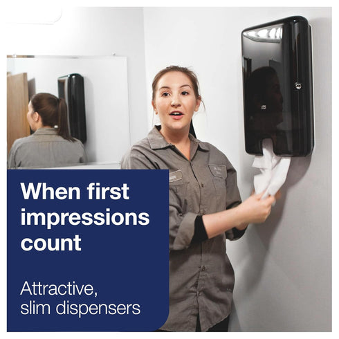 H2, 553028 Tork Xpress Multifold Hand Towel Dispenser Black One-at-a-Time Dispensing, Elevation Range