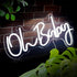 KSCKXGG Oh Baby Neon Sign for Backdrop Wall Decor LED Neon Lights for