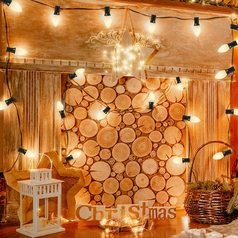 25 Pack C7 White LED Replacement Bulbs 0.6 Watt E12 Base Indoor Night Light for Christmas Decor